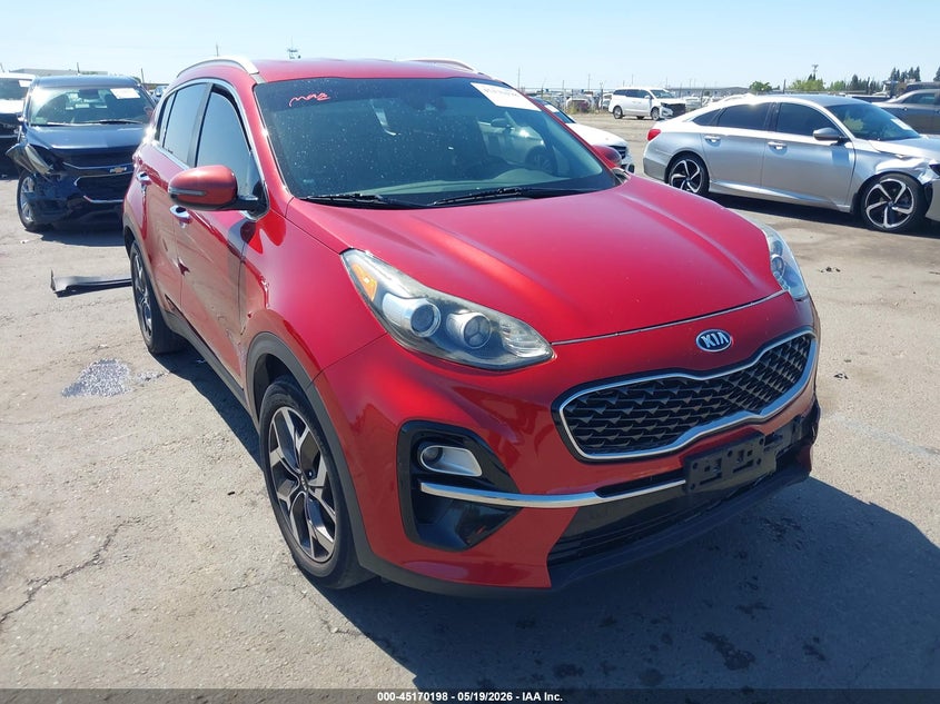 2020 Kia Sportage VIN KNDPN3AC2L7684636 IAAI salvage auction — LEFT SIDE, Salvage (California), sold $2,650 on 2026-07-08 (photo 1)