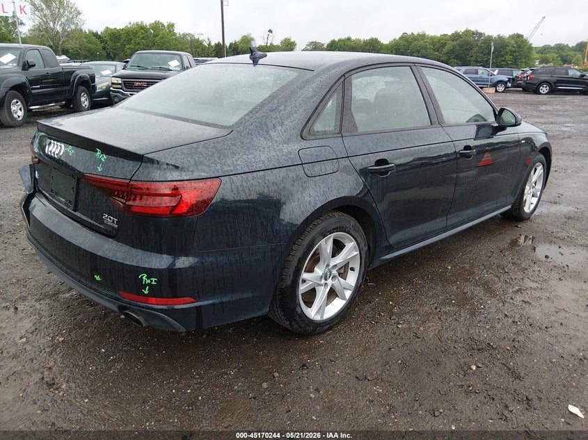 2018 Audi A4 VIN WAUDNAF42JA131748 IAAI salvage auction — REAR END, Salvage Title, sold $4,250 on 2026-07-28 (photo 4)