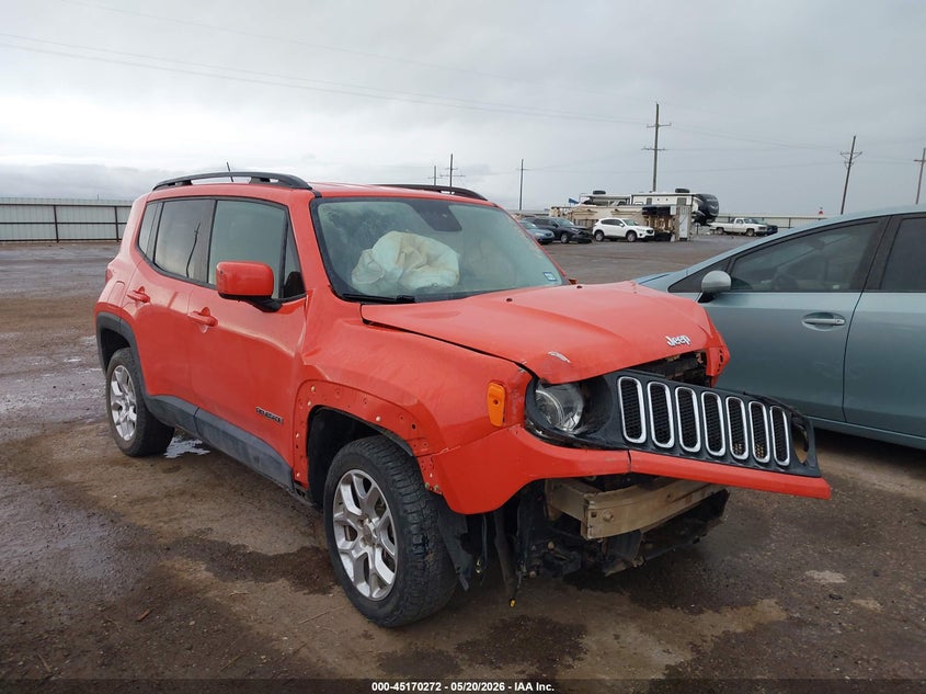 2015 Jeep Renegade VIN ZACCJBBT6FPC33977 IAAI salvage auction — FRONT END, Salvage (Texas), sold $500 on 2026-07-07 (photo 1)