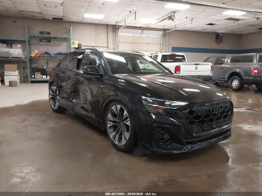 2026 Audi Q8 VIN WA1EVBF17TD011555 IAAI salvage auction — RIGHT SIDE, Salvage (Vermont), sold $38,900 on 2026-07-06 (photo 1)