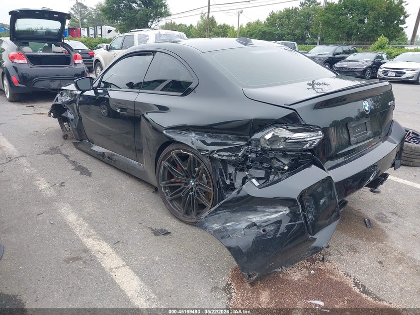 2023 BMW M2 VIN 3MF13DM01P8D60307 IAAI salvage auction — FRONT & REAR, Salvage (North Carolina), sold $15,200 on 2026-08-30 (photo 3)