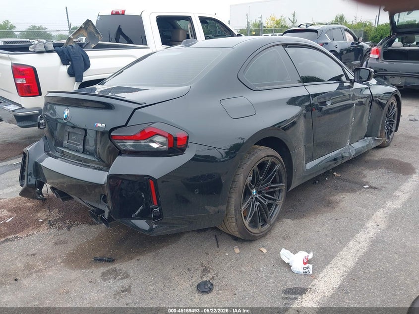 2023 BMW M2 VIN 3MF13DM01P8D60307 IAAI salvage auction — FRONT & REAR, Salvage (North Carolina), sold $15,200 on 2026-08-30 (photo 4)