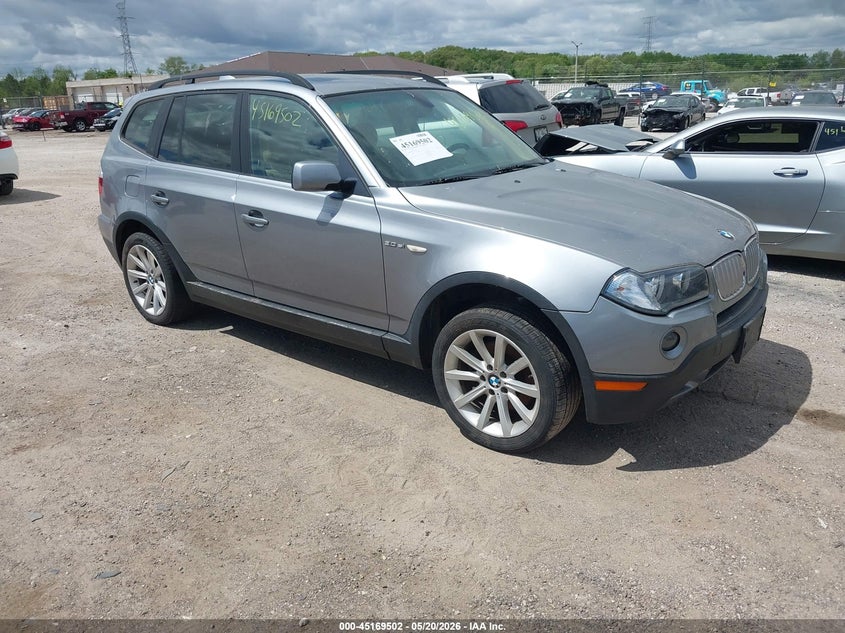 2007 BMW X3 VIN WBXPC934X7WF24438 IAAI salvage auction — HAIL, Clear (Wisconsin), sold $700 on 2026-07-14 (photo 1)