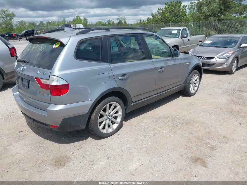 2007 BMW X3 VIN WBXPC934X7WF24438 IAAI salvage auction — HAIL, Clear (Wisconsin), sold $700 on 2026-07-14 (photo 4)