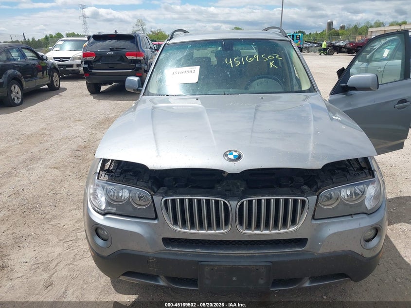 2007 BMW X3 VIN WBXPC934X7WF24438 IAAI salvage auction — HAIL, Clear (Wisconsin), sold $700 on 2026-07-14 (photo 6)
