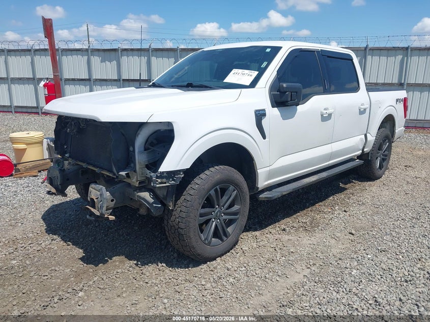 2021 Ford F-150 VIN 1FTFW1E55MFB60221 IAAI salvage auction — FRONT & REAR, Salvage (Georgia), sold $9,100 on 2026-07-09 (photo 2)