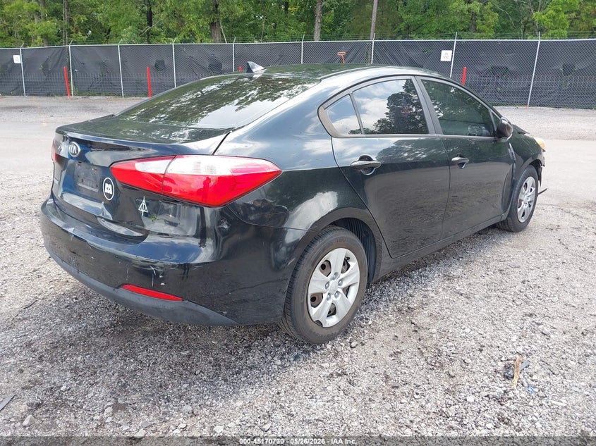 2016 Kia Forte VIN KNAFX4A6XG5612572 IAAI salvage auction — FRONT END, Salvage (South Carolina), sold $850 on 2026-07-14 (photo 4)
