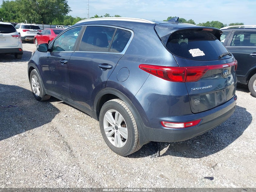 2018 Kia Sportage VIN KNDPM3AC1J7319977 IAAI salvage auction — HAIL, Clear (Missouri), sold $2,125 on 2026-07-27 (photo 3)
