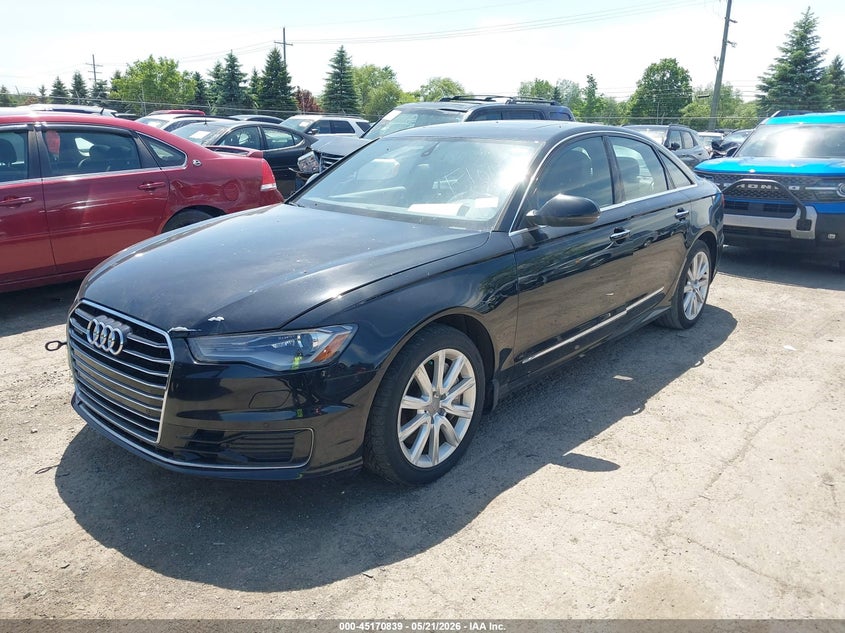 2016 Audi A6 VIN WAUGFAFC6GN042171 IAAI salvage auction — LEFT FRONT, Clear (Michigan), sold $3,025 on 2026-07-30 (photo 2)