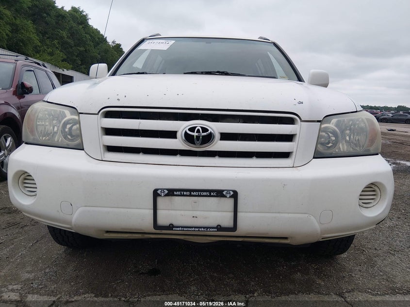2005 Toyota Highlander VIN JTEHD21A550037493 IAAI salvage auction — NORMAL WEAR, Clear (Missouri), sold $1,400 on 2026-07-08 (photo 6)