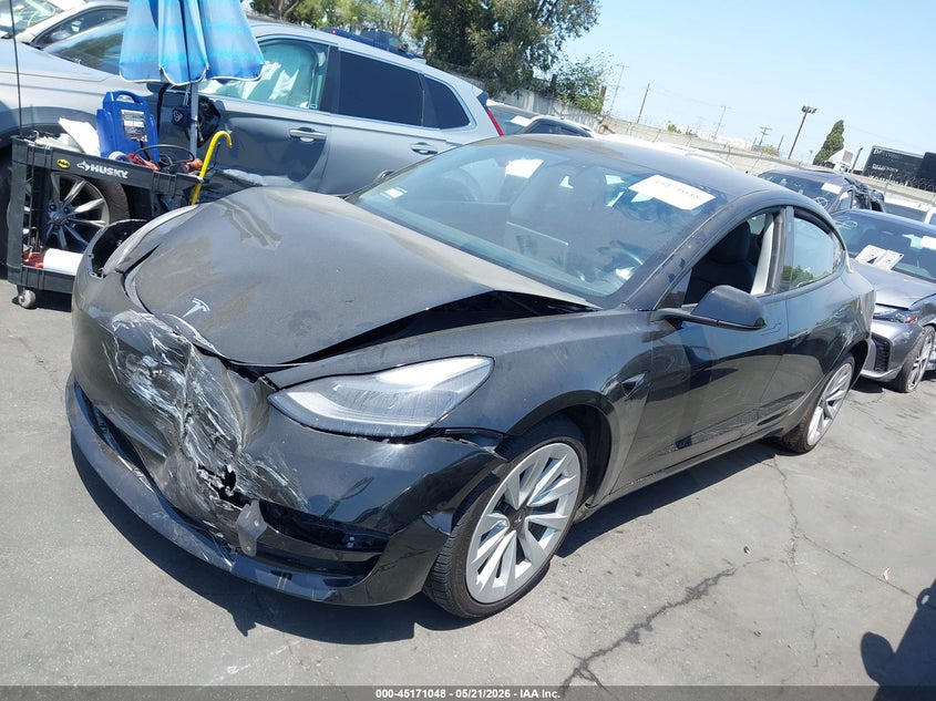 2023 Tesla Model 3 VIN 5YJ3E1EA8PF449248 IAAI salvage auction — FRONT END, Salvage Title, sold $5,900 on 2026-07-11 (photo 2)