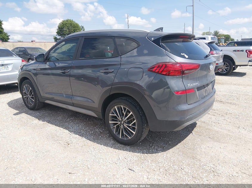 2021 Hyundai Tucson VIN KM8J33AL0MU409115 IAAI salvage auction — HAIL, Salvage Title, sold $25 on 2026-07-31 (photo 3)