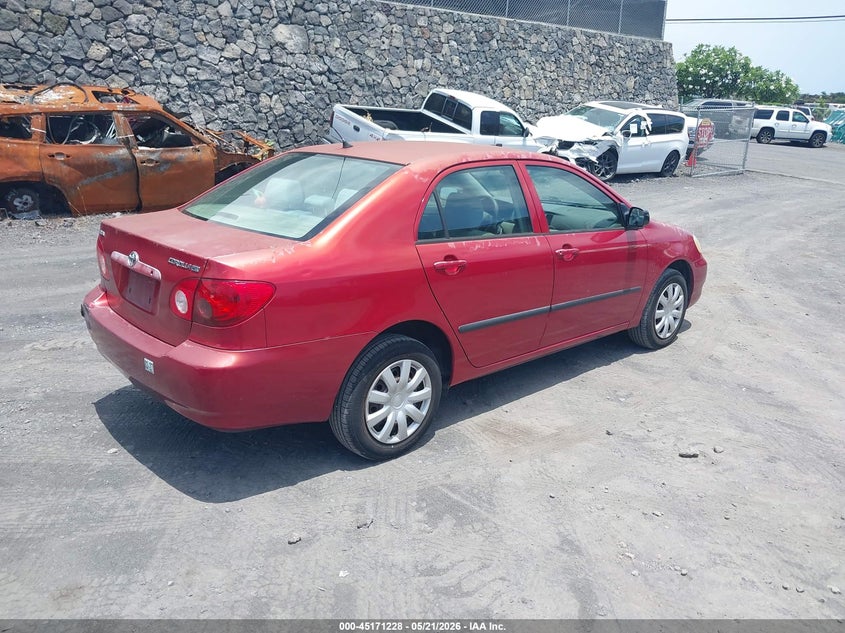 2006 Toyota Corolla VIN JTDBR32E560082082 IAAI salvage auction — REAR END, Salvage (Hawaii), sold $50 on 2026-07-21 (photo 4)
