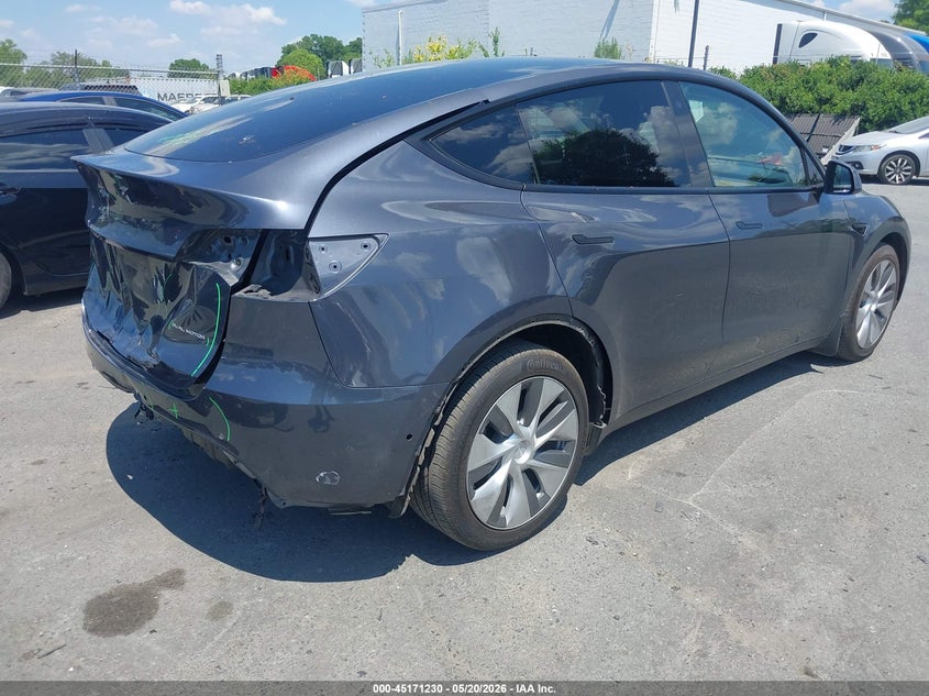 2022 Tesla Model y VIN 7SAYGAEE7NF433111 IAAI salvage auction — REAR END, Salvage (North Carolina), sold $10,750 on 2026-07-20 (photo 4)