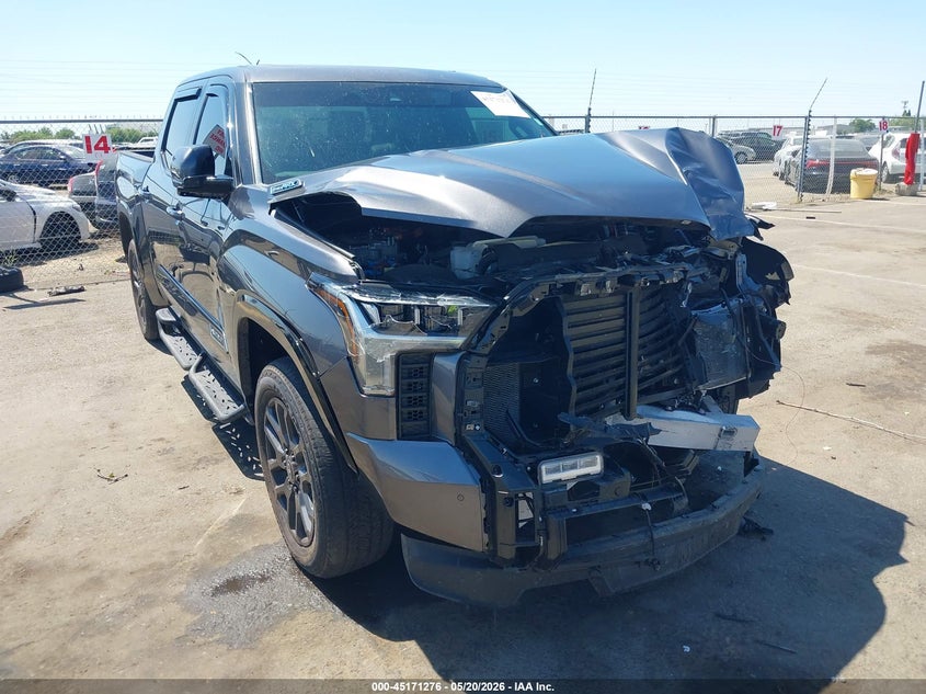 2025 Toyota Tundra VIN 5TFNC5DB9SX103272 IAAI salvage auction — FRONT END, Salvage (California), sold $21,750 on 2026-07-08 (photo 1)