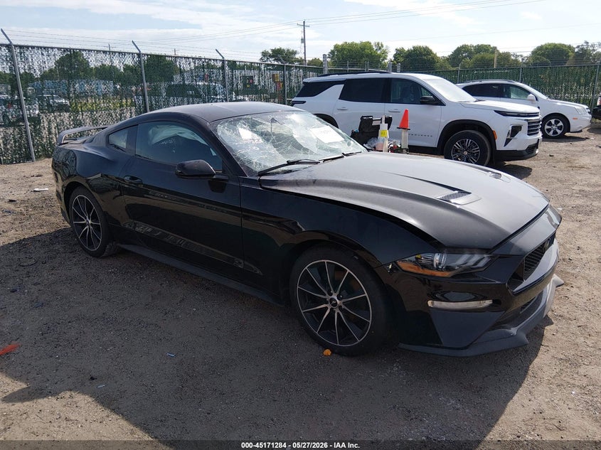 2018 Ford Mustang VIN 1FA6P8TH1J5126965 IAAI salvage auction — LEFT SIDE, Salvage (Kansas), sold $2,850 on 2026-07-24 (photo 1)