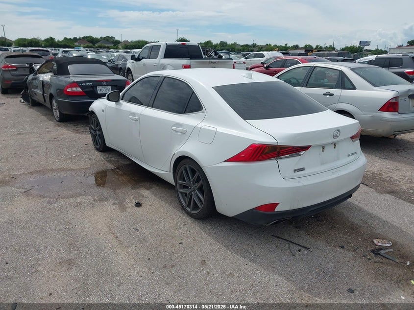 2017 Lexus Is VIN JTHBA1D21H5041483 IAAI salvage auction — FRONT END, Salvage Title, sold $6,200 on 2026-07-22 (photo 3)