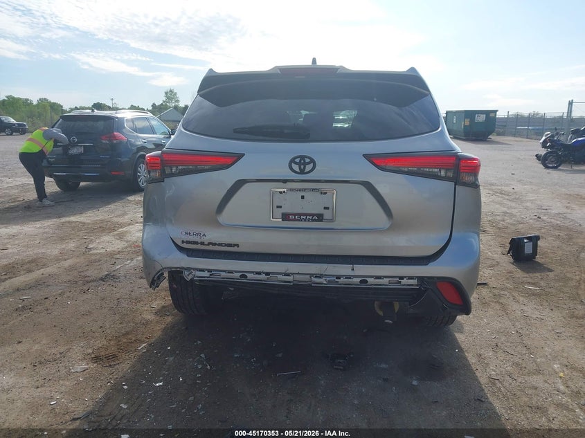 2022 Toyota Highlander VIN 5TDCZRAH4NS559888 IAAI salvage auction — REAR END, Clear Claim Paid (Wisconsin), sold $15,500 on 2026-07-28 (photo 6)