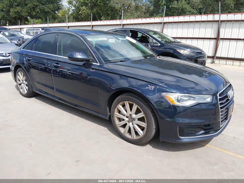 2016 Audi A6 VIN WAUGFAFC3GN014232 IAAI salvage auction — LEFT FRONT, Original (Texas), sold $2,250 on 2026-07-28 (photo 1)
