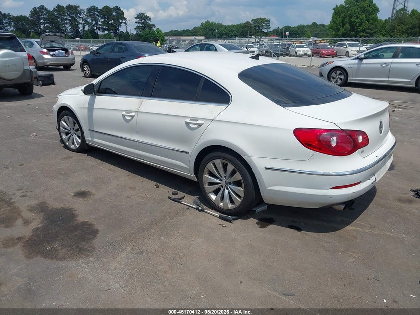 2012 Volkswagen Cc VIN WVWMP7AN9CE513660 IAAI salvage auction — FRONT END, Repossession Paperwork (Georgia), sold $50 on 2026-07-15 (photo 3)