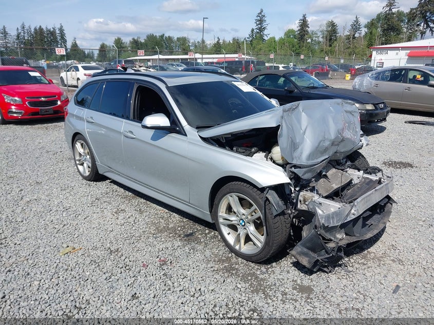 2015 BMW 3er VIN WBA3K5C5XFK301641 IAAI salvage auction — FRONT END, Wait Title, sold $1,750 on 2026-08-14 (photo 1)