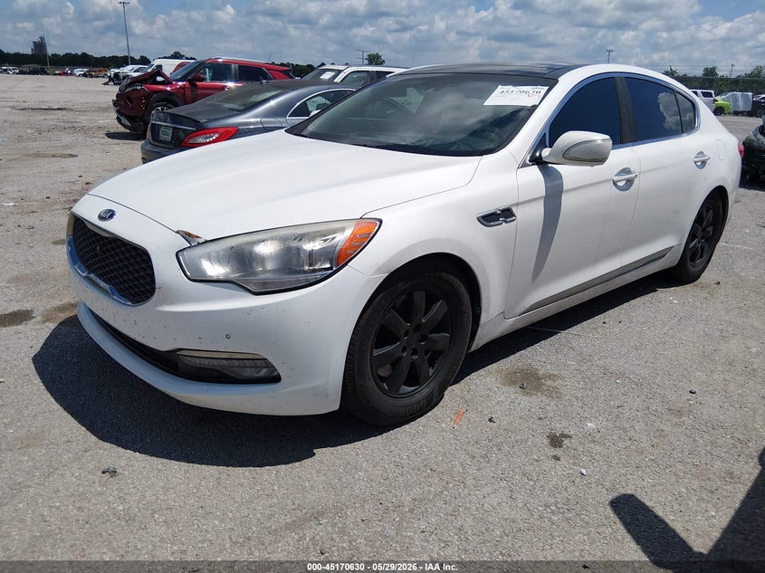 2015 Kia K900 VIN KNALW4D48F6017910 IAAI salvage auction — FRONT END, Salvage Title, sold $1,150 on 2026-07-14 (photo 2)