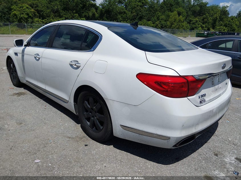 2015 Kia K900 VIN KNALW4D48F6017910 IAAI salvage auction — FRONT END, Salvage Title, sold $1,150 on 2026-07-14 (photo 3)