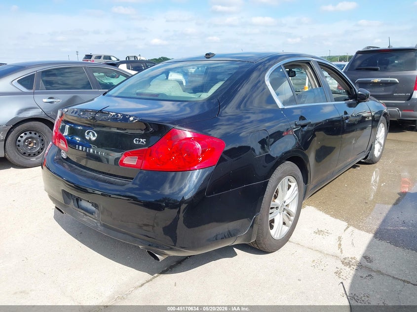 2011 Infiniti G25 VIN JN1DV6AP3BM600950 IAAI salvage auction — NORMAL WEAR, Original (Texas), sold $375 on 2026-07-06 (photo 4)