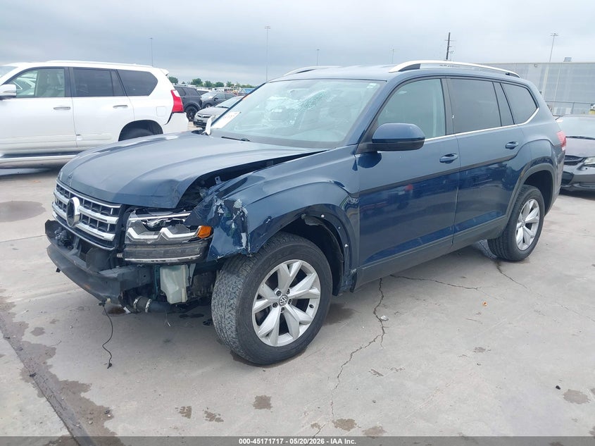 2018 Volkswagen Atlas VIN 1V2AP2CA0JC540107 IAAI salvage auction — FRONT END, Salvage (Texas), sold $2,100 on 2026-07-09 (photo 2)