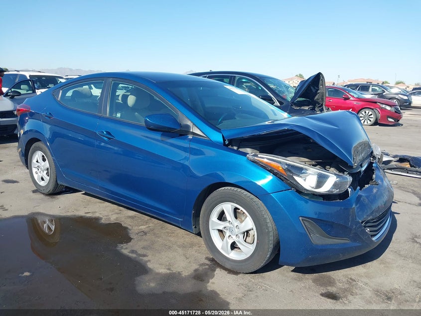 2014 Hyundai Elantra VIN KMHDH4AE8EU056386 IAAI salvage auction — FRONT END, Salvage (Arizona), sold $1,400 on 2026-07-07 (photo 1)
