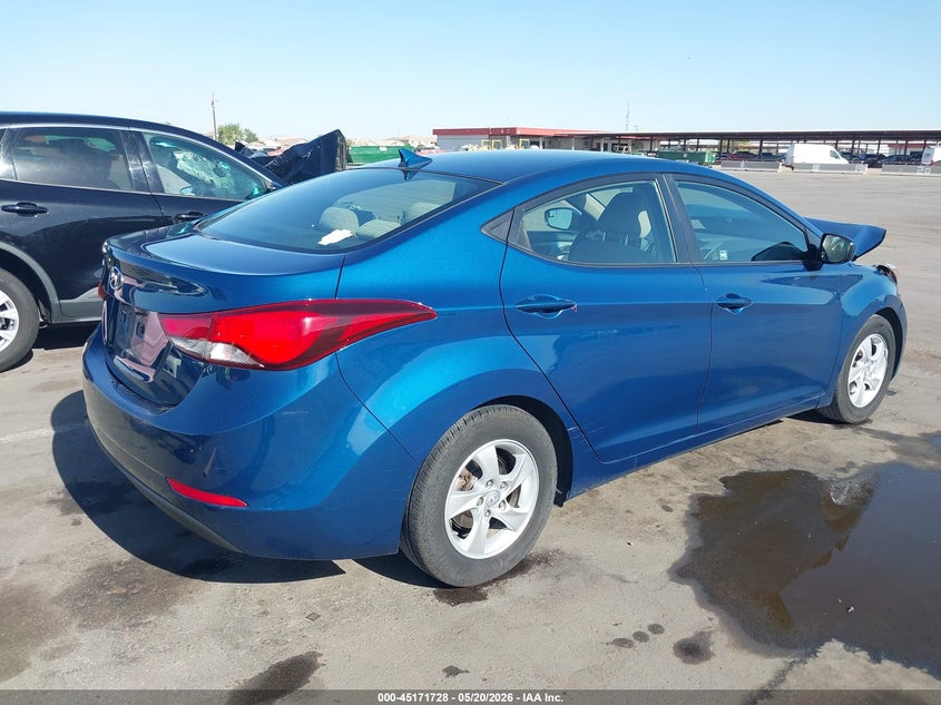 2014 Hyundai Elantra VIN KMHDH4AE8EU056386 IAAI salvage auction — FRONT END, Salvage (Arizona), sold $1,400 on 2026-07-07 (photo 4)