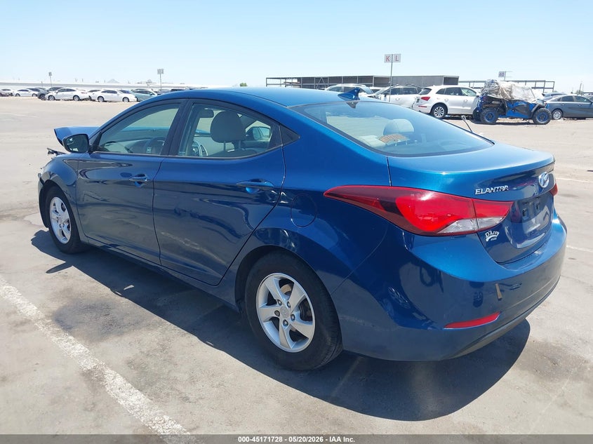 2014 Hyundai Elantra VIN KMHDH4AE8EU056386 IAAI salvage auction — FRONT END, Salvage (Arizona), sold $1,400 on 2026-07-07 (photo 3)