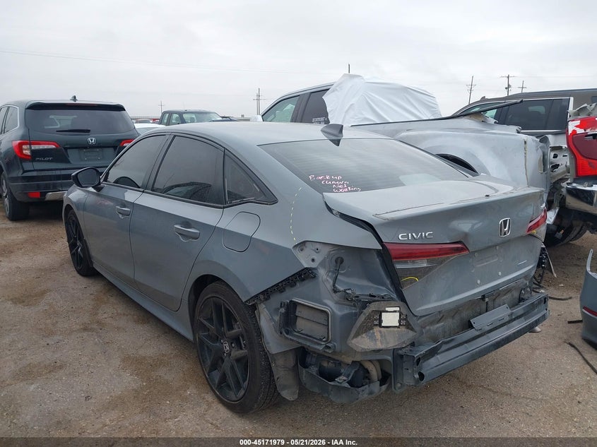 2025 Honda Civic VIN 2HGFE4F86SH331519 IAAI salvage auction — REAR END, Original (Texas), sold $12,000 on 2026-07-28 (photo 3)