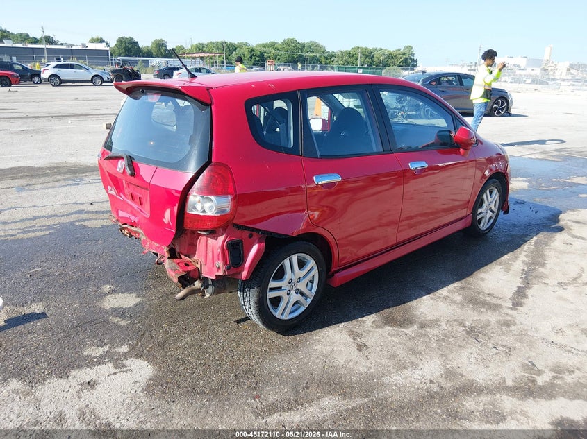 2008 Honda Fit VIN JHMGD38688S030911 IAAI salvage auction — FRONT & REAR, Salvage (Missouri), sold $325 on 2026-07-14 (photo 4)