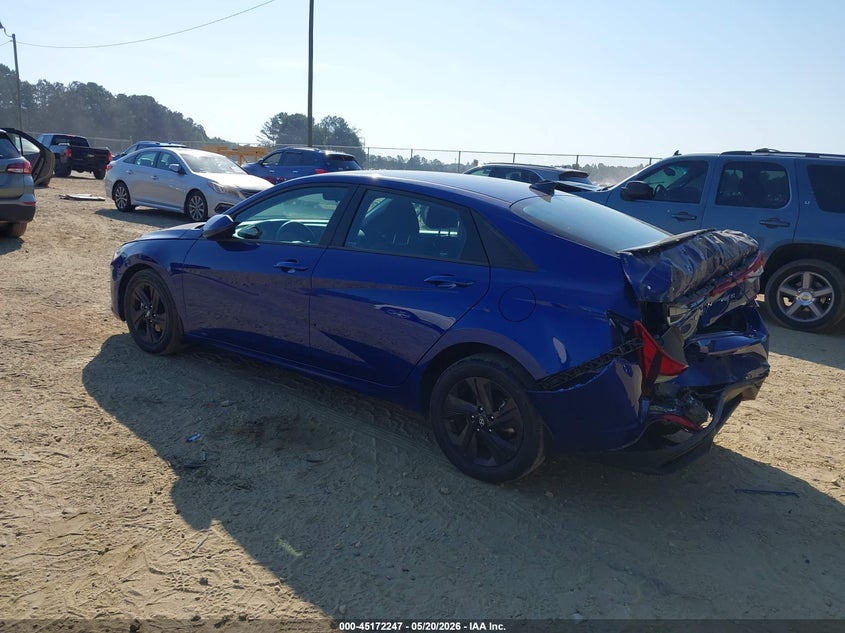 2022 Hyundai Elantra VIN 5NPLM4AG6NH059990 IAAI salvage auction — REAR END, Salvage (Georgia), sold $4,050 on 2026-07-09 (photo 3)
