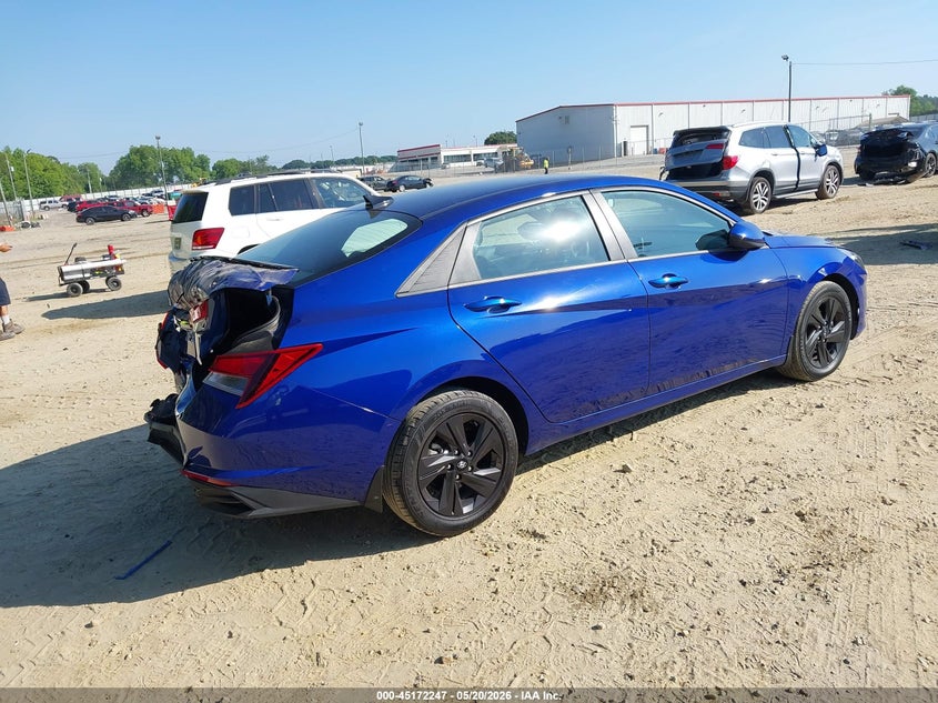 2022 Hyundai Elantra VIN 5NPLM4AG6NH059990 IAAI salvage auction — REAR END, Salvage (Georgia), sold $4,050 on 2026-07-09 (photo 4)