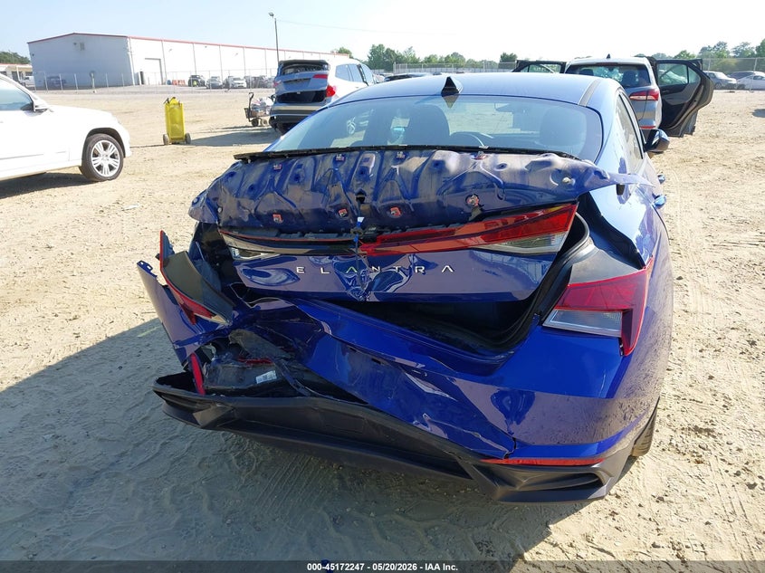 2022 Hyundai Elantra VIN 5NPLM4AG6NH059990 IAAI salvage auction — REAR END, Salvage (Georgia), sold $4,050 on 2026-07-09 (photo 6)