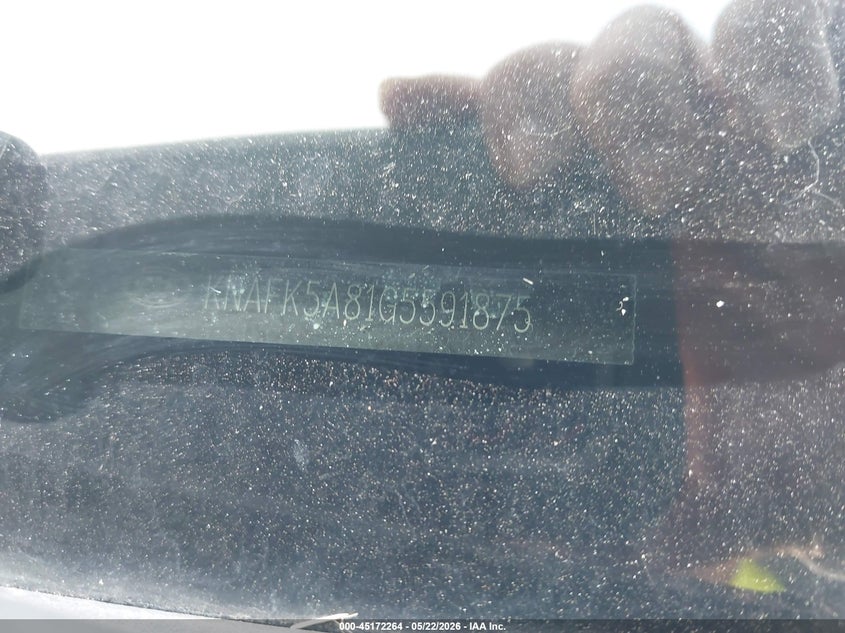 2016 Kia Forte VIN KNAFK5A81G5591875 IAAI salvage auction — HAIL, Salvage (Ohio), sold $300 on 2026-07-21 (photo 9)