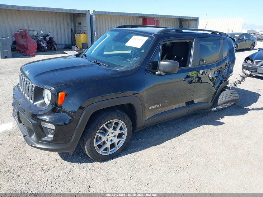 2023 Jeep Renegade VIN ZACNJDB18PPP61053 IAAI salvage auction — REAR END, Salvage (California), sold $2,975 on 2026-07-16 (photo 2)