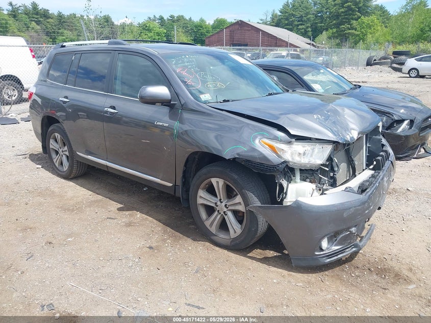 2012 Toyota Highlander VIN 5TDDK3EH2CS093651 IAAI salvage auction — FRONT END, Salvage Title, sold $2,100 on 2026-07-29 (photo 1)