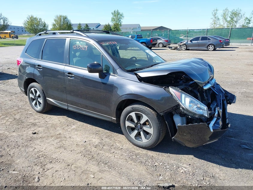 2018 Subaru Forester VIN JF2SJAEC2JH500860 IAAI salvage auction — FRONT END, Salvage Title, sold $25 on 2026-07-21 (photo 1)