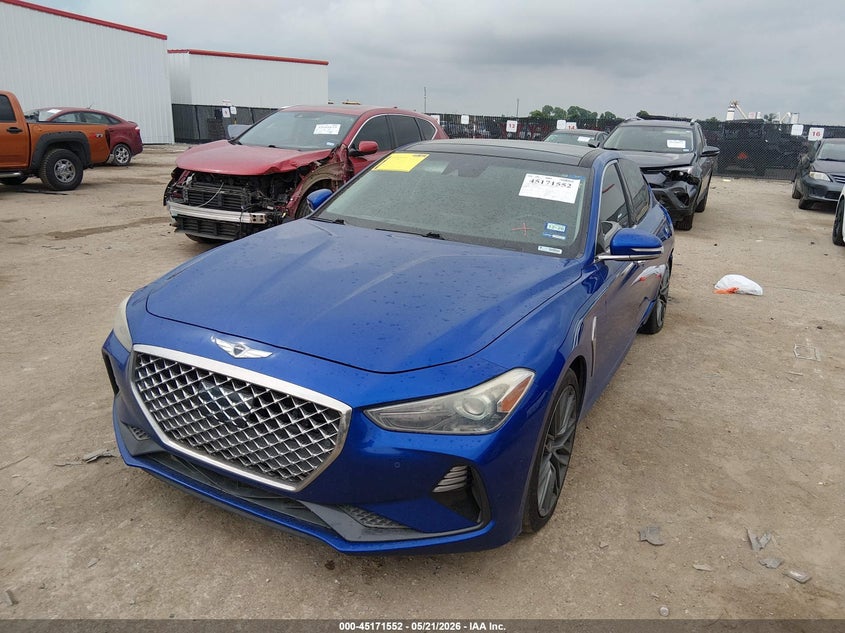 2019 Genesis G70 VIN KMTG34LA9KU032623 IAAI salvage auction — REAR END, Original (Texas), sold $5,300 on 2026-07-10 (photo 2)