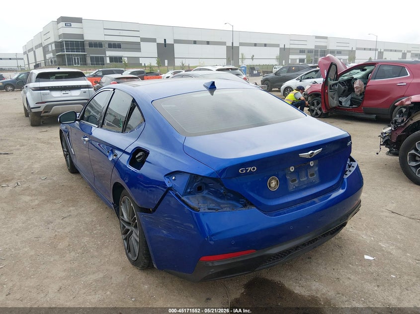 2019 Genesis G70 VIN KMTG34LA9KU032623 IAAI salvage auction — REAR END, Original (Texas), sold $5,300 on 2026-07-10 (photo 3)