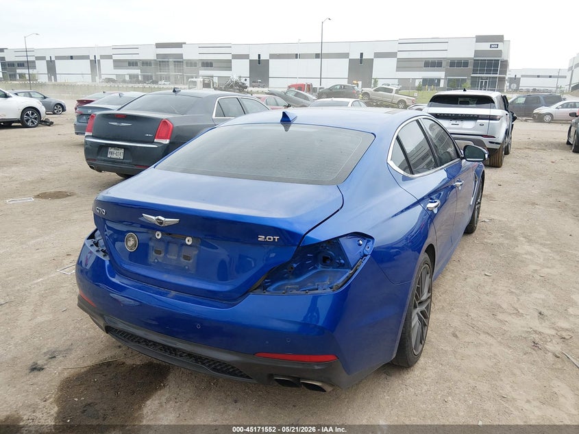 2019 Genesis G70 VIN KMTG34LA9KU032623 IAAI salvage auction — REAR END, Original (Texas), sold $5,300 on 2026-07-10 (photo 4)