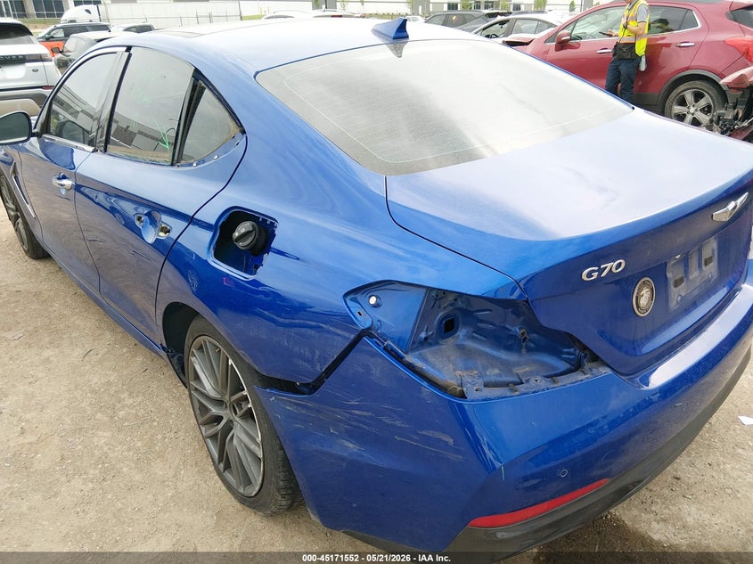 2019 Genesis G70 VIN KMTG34LA9KU032623 IAAI salvage auction — REAR END, Original (Texas), sold $5,300 on 2026-07-10 (photo 6)