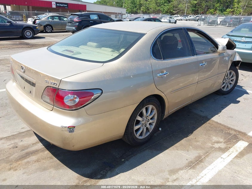 2004 Lexus ES VIN JTHBA30G245048854 IAAI salvage auction — LEFT FRONT, Salvage (North Carolina), sold $400 on 2026-07-23 (photo 4)