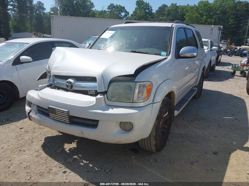 2007 Toyota Sequoia VIN 5TDZT38A47S289985 IAAI salvage auction — FRONT END, Salvage (Georgia), sold $1,550 on 2026-07-07 (photo 2)