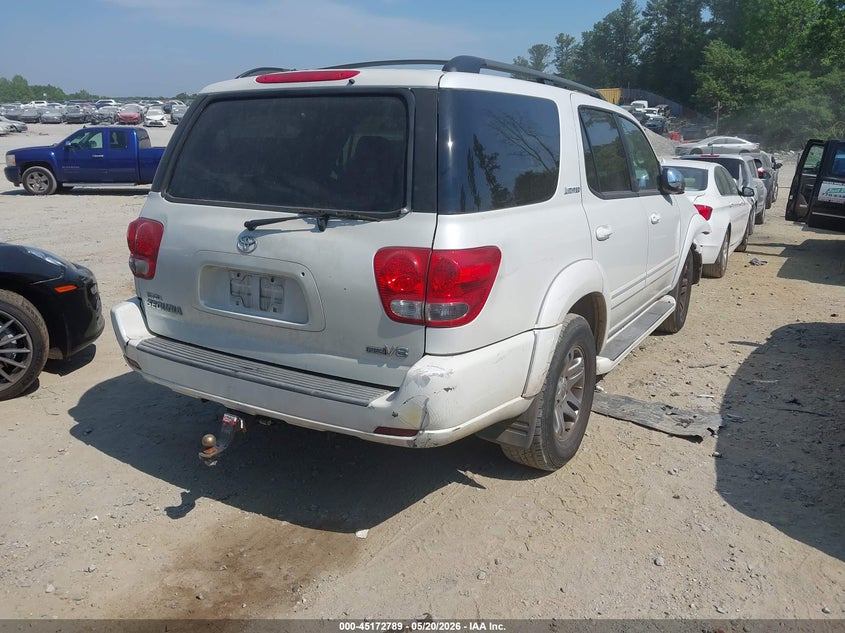 2007 Toyota Sequoia VIN 5TDZT38A47S289985 IAAI salvage auction — FRONT END, Salvage (Georgia), sold $1,550 on 2026-07-07 (photo 4)
