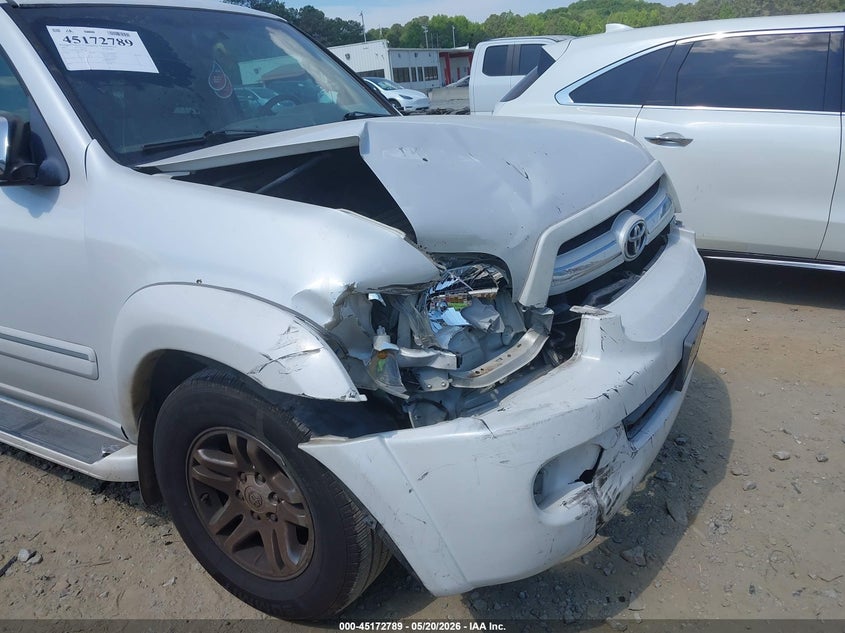 2007 Toyota Sequoia VIN 5TDZT38A47S289985 IAAI salvage auction — FRONT END, Salvage (Georgia), sold $1,550 on 2026-07-07 (photo 6)