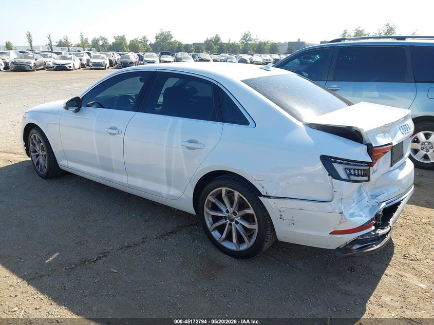 2019 Audi A4 VIN WAUGMAF47KA061200 IAAI salvage auction — REAR END, Salvage (California), sold $2,750 on 2026-07-29 (photo 3)